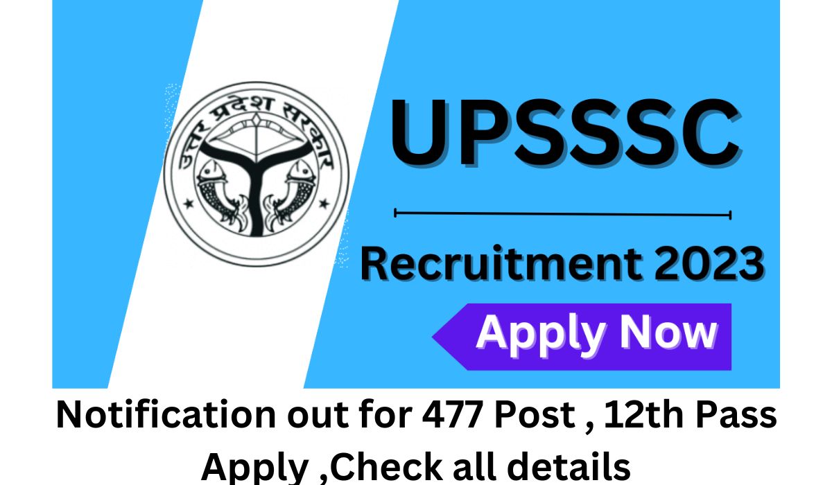 UPSSSC Recruitment 2023, Apply online 477 Enforcement Constable